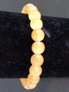 Citrine hand crafted beaded bracelet fits best on 6” wrist